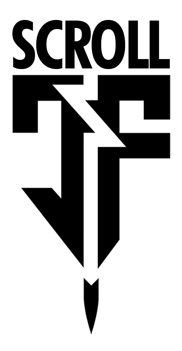 Text scroll with sword